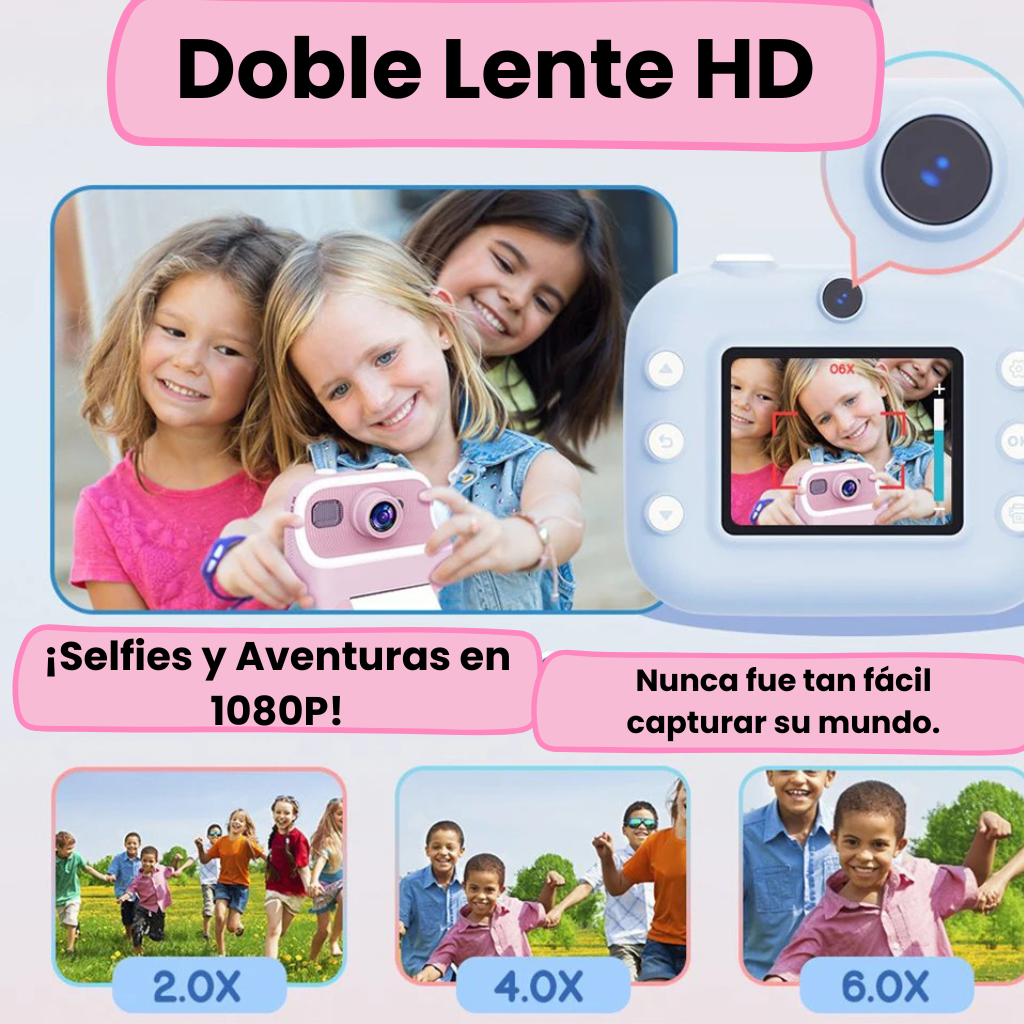 Cámara Digital + Instantánea Imprime y Colorea